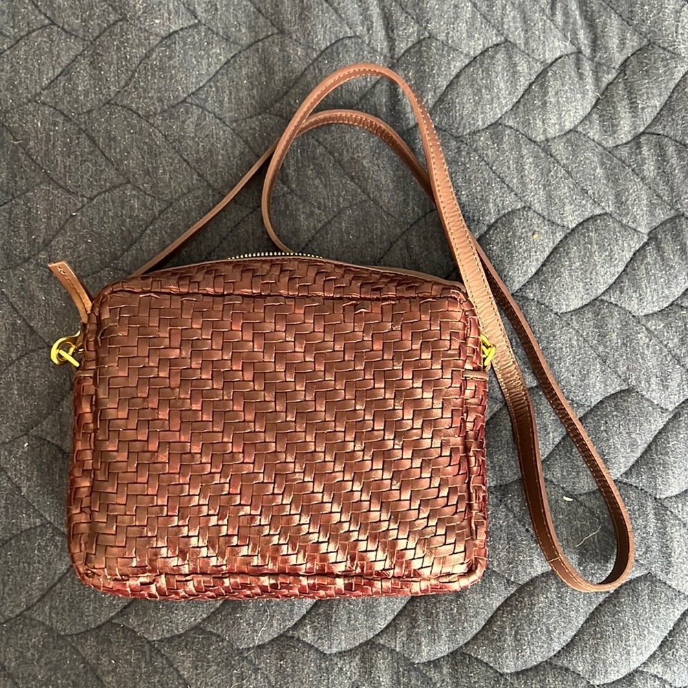 Clare V Plum Woven Midi Sac